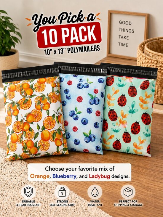 Other - 10x13 Polymailers Fruits pattern